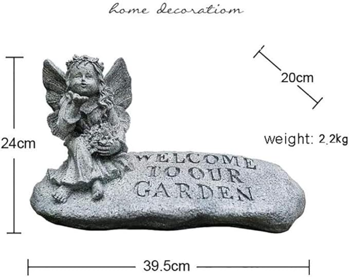 Garden Ornaments Resin Angel Bionic Stone Ornaments Villa Garden Courtyard Sculpture Park Landscape