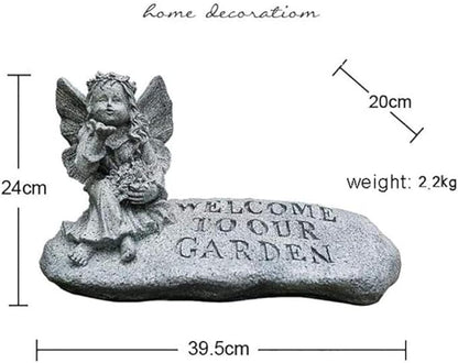 Garden Ornaments Resin Angel Bionic Stone Ornaments Villa Garden Courtyard Sculpture Park Landscape