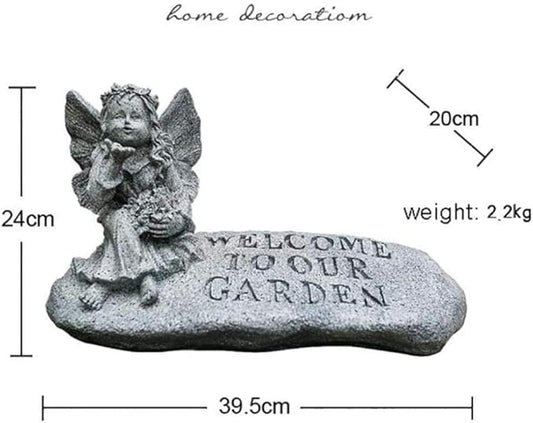 Garden Ornaments Resin Angel Bionic Stone Ornaments Villa Garden Courtyard Sculpture Park Landscape