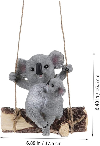 Elegant Grey Garden Sculpture Resin Craft Ornament Outdoor Decoration Adorable Scene Decor