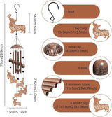 OLYCRAFT Corgi Dog Wind Chimes Outdoors Wind Chime Sympathy Memorial Windchime Iron Windchime Memorial Presents Butterfly Hanging Windbell for Patio Backyard Home Garden Pendant Decoration