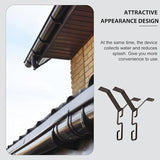 Rain Chain Hook Adapter 2-Pack Metal V-Shaped Rain Chain Hangers for Gutter Downspout Installation Decorative Outdoor Water Drain Fitting