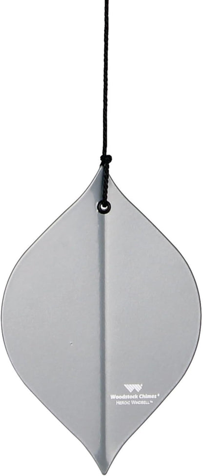 Woodstock Chimes Heroic Windbell Wind Chime for Outside 24" Medium Silver,Deep Tone Sound, Outdoor Decor for Patio, Porch, Garden HWMY