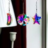 Crystal Prism Suncatcher for Window Home Decoration, 3pcs Hanging Ornament Pendant, 45mm Rainbow Maker AB