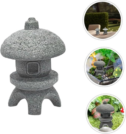 Outdoor Statue Japanese Style Zen Garden Statues 2 Pack Sandstone Decor Sculpture Decor