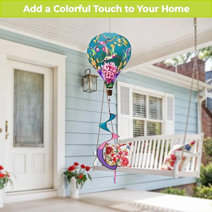 Briarwood Lane Springtime Hummingbirds Hot Air Balloon Spinner