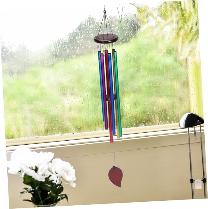 Milisten Wind Chime Tube Kit Six Metal Wind Chimes Decorative for Living Bedroom