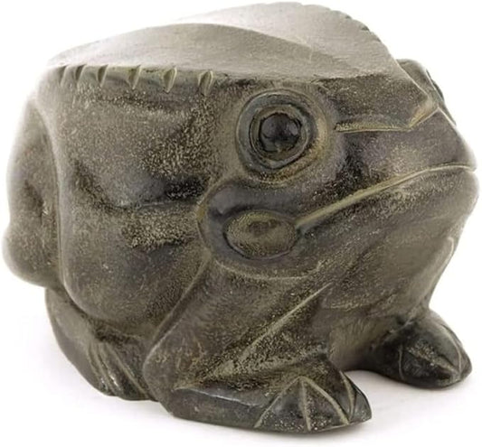 FRG-01 Aluminum Metal Garden Statue Frog Folk-Art Style Sculpture with Dark Bronze Finish Decorative Outdoor Yard Decor Unique Frog Statue for Garden and Landscaping