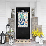 AVOIN colorlife Life Is Better At The Lake House Flag 28x40 Inch Double Sided Outside, Lakeside Holiday Yard Outdoor Decoration