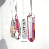 2PCS 5 Inch Large Suncatcher Crystal Prisms - Glass Hanging Sun Catcher Rainbow Maker, Indoor Window Sun Catchers for Room/Garden Fantasy Aesthetic Home Crystal Decor