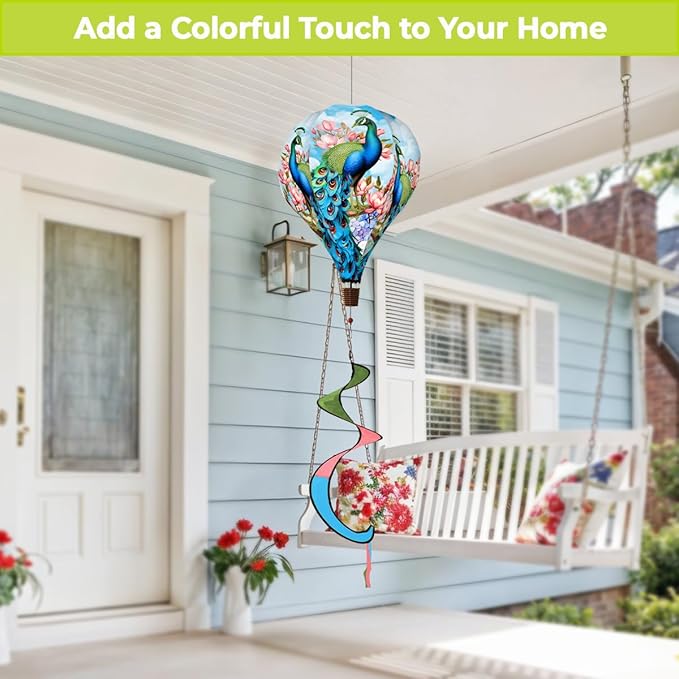 Briarwood Lane Fancy Peacock Hot Air Balloon Spinner