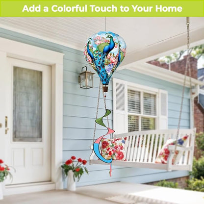 Briarwood Lane Fancy Peacock Hot Air Balloon Spinner