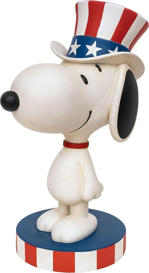Spoontiques Snoopy Americana Garden Statue - Decorative Garden Statue - Colorful Home Décor for Indoor or Outdoor Use - Patio Decoration - Yard Accessory