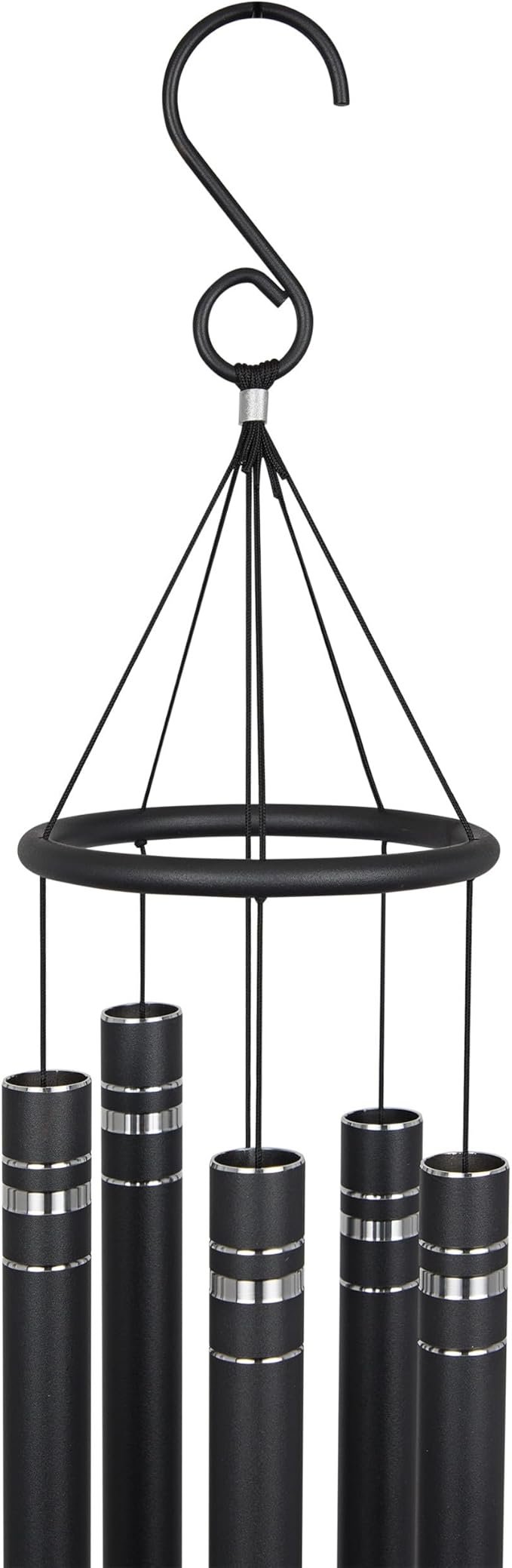 Alpine Corporation KAW196HH-BK Metal Wind Chime w/Butterfly Windcatcher, Decorative Garden & Patio Chime, 51''H, Black