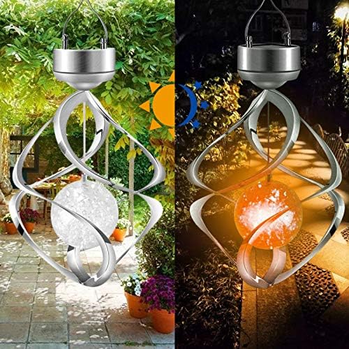 AMWGIMI Solar Lights Outdoor-Yard Decoration Wind Chimes Led Colour Changing Hanging Lights Garden, Yard, Home Decor Gifts for Women Mom Grandma -2 Pack