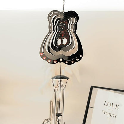 Outdoor Wind Chimes, Memorial Wind Chimes, Cardinal Wind Chimes, Outdoor Garden Decoration Corridor Decorative Wind Chimes, The Best Choice for Mom, Grandma and Sister, A Good Gift Idea(Little Bear)
