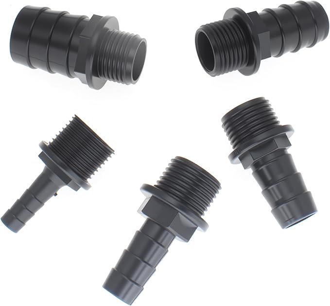 FDXGYH Fountain Pump Nozzle Kit Replacement Adapters 5 Sizes Plastic Nozzles for Aquarium, Fish Tank, Pond, Hydroponics