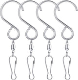 Mudder 1 Party Supply (4 Pack) Swivel Hooks Clips for Hanging Wind Spinners Crystal Twisters a
