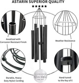 Personalized 30" Memorial Wind Chimes for Outside, Bereavement Gift in Remembrance of a Loved One, Sympathy Gift for Loss of Mother Father Husband, Garden Patio Decor