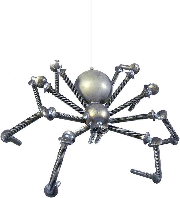 Recycled Metal Garden Art Spider/Tarantula Sculpture, Standing or Hanging, 12"