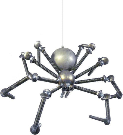 Recycled Metal Garden Art Spider/Tarantula Sculpture, Standing or Hanging, 12"