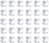 PATIKIL K9 Crystal Octagon Beads 2 Holes Pendants, 60 Pack 10mm Chandelier Prisms Parts Ornaments Hanging Beads for DIY Arts Crafts Decoration, Clear