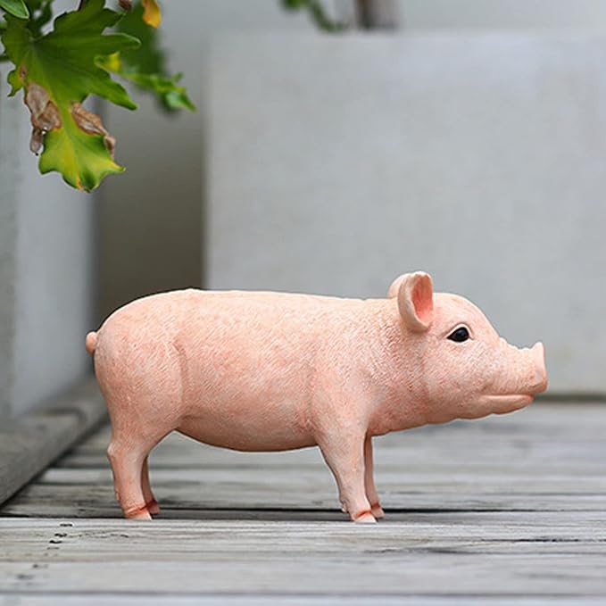 Cute Lifelike Statue, Durably Weatherproof resins, Ideal Decor for Garden Patio Backyard, Hand Painted Face, Standing