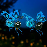 Solar Butterfly Lights Outdoor for Garden – Hanging Metal Insect Light with Hook, Waterproof Butterfly Decorations for Yard, Patio & Lawn, Holiday Gifts for Women & Kids (Sky Blue-1PC)