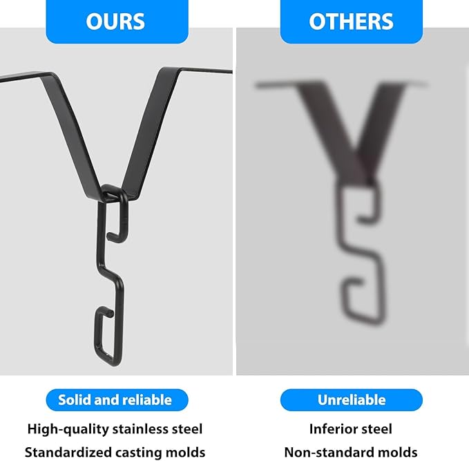 Rain Chain Gutters Adapter Clip, V Shaped Hook Hanger for Rain Chimes Downspout in Gardens, Patios, Roof Drainage, Balcony Water Features & Japanese-Style Landscaping