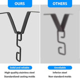 Rain Chain Gutters Adapter Clip, V Shaped Hook Hanger for Rain Chimes Downspout in Gardens, Patios, Roof Drainage, Balcony Water Features & Japanese-Style Landscaping