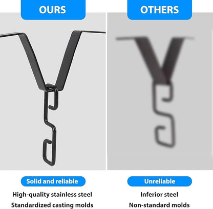 Rain Chain Gutters Adapter Clip, V Shaped Hook Hanger for Rain Chimes Downspout in Gardens, Patios, Roof Drainage, Balcony Water Features & Japanese-Style Landscaping