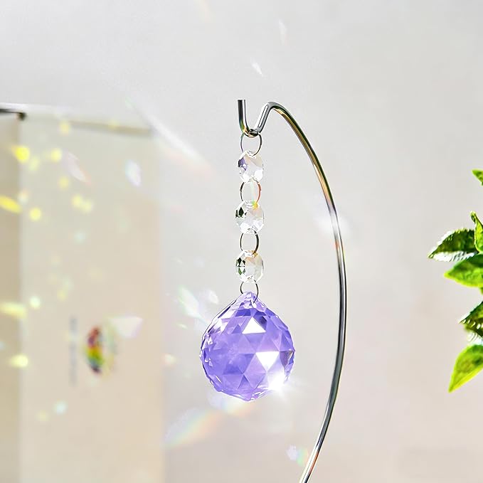 9-Inch,Unique Sympathy Gifts for Loss of Loved One,40mm Crystal Suncatcher,Condolences Gift for Loss of Mom Dad Friend Son Daughter,in Memory of Loved One Gifts,Silver Stand and a Sympathy Card