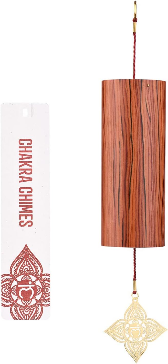 Chakra Chimes Natural Bamboo Wind Chimes Meditation Chord Windchime Wind Bell for Home Decoration Zen Mindfulness Root Chakra