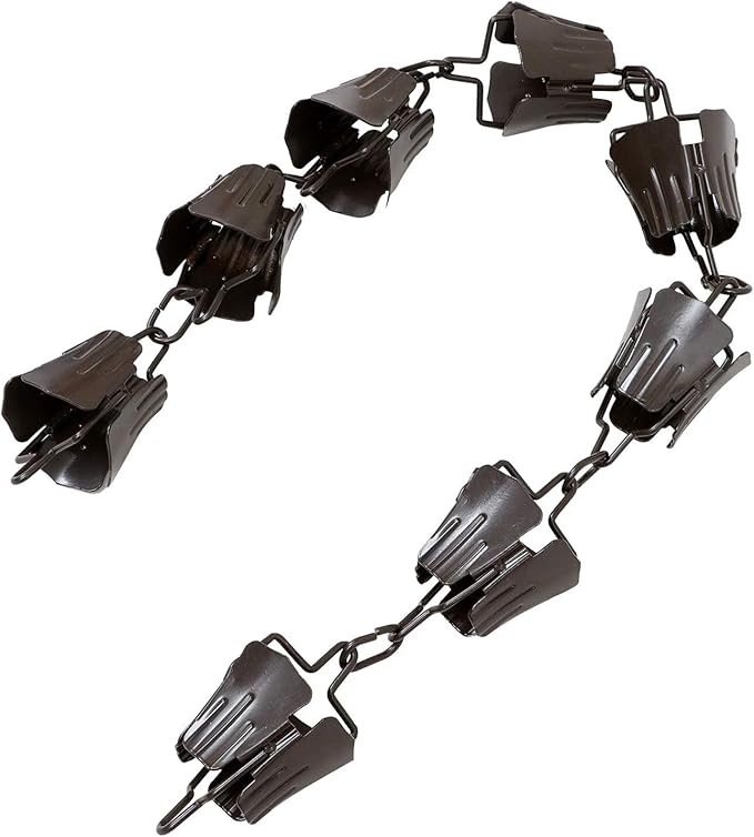 Rain Water Chain Rain Chain 1m Flower Rain Chain for Gutter Downspout Copper Decorative Rain Chain Bell Practical