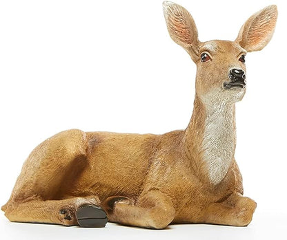 JHVYF Adorable Deer Statue Decor for Garden Yard Buck & Doe Lying Outdoor Sculptures for Home Decor 313