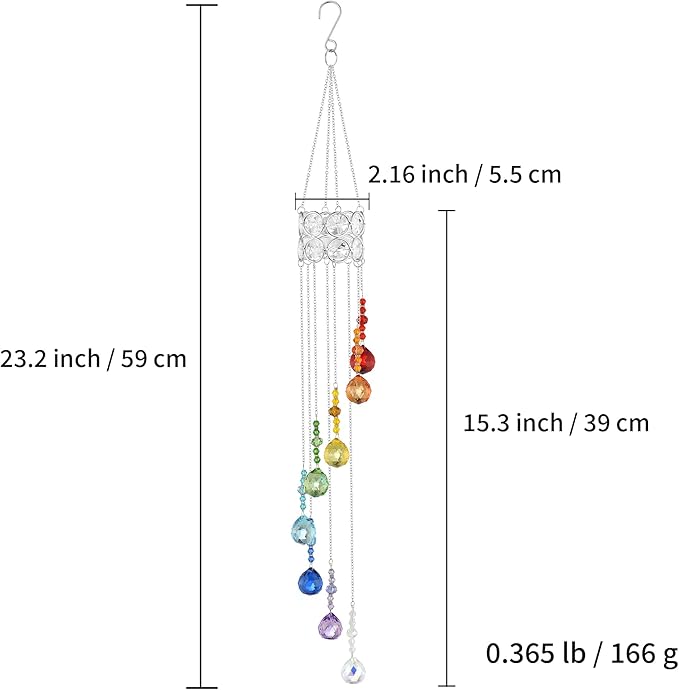 Hanging Crystal Sun Catcher, 20mm Crystal Balls, Rainbow Maker, Hanging Crystals for Decoration, Window Decoration, Ideal Gift