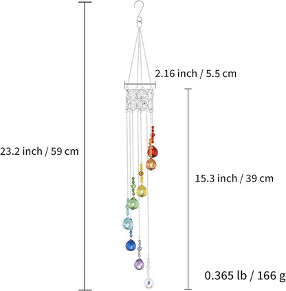 Hanging Crystal Sun Catcher, 20mm Crystal Balls, Rainbow Maker, Hanging Crystals for Decoration, Window Decoration, Ideal Gift