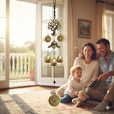 Wind Chimes Outdoor Fortune Tree WindChimes Metal Bells Wind Chime Christmas Decor Home Garden Hanging Decoration Gift One Size