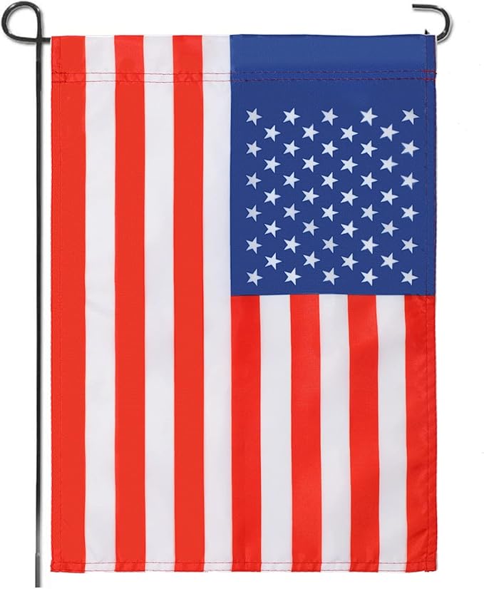 American Garden Flag 12 x 18 Inch,Patriotic Double Sided Polyester Printed Flag,USA ResidentialYard|Garden Decor,American Flag Garden Flag(2 Pcs Stitched Together)
