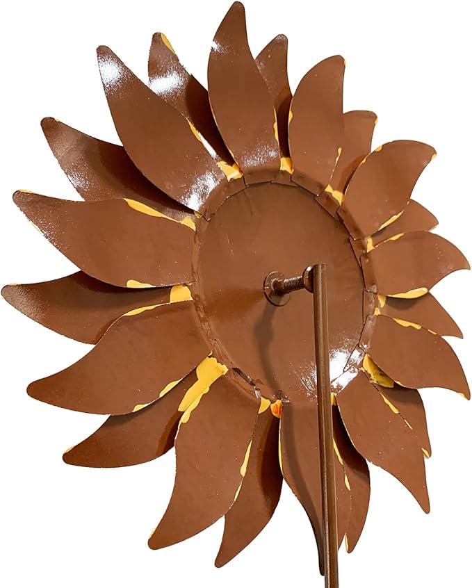 Grace Home Metal Sunflower Garden Stakes, Sunflower Garden Patio Lawn Yard Stake Metal Sunflower Patio Garden Yard Outdoor Decoration 32''H-Pack of 2