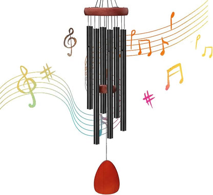 SZMDXL 36" Memorial Wind Chimes for Outdoor Decor,Aluminum & Wooden Large Windchimes with Soothing Relaxing Sounds Deep Melodic Tones Sympathy for Friends Family Neighbors Garden Patio Home Decor Gift