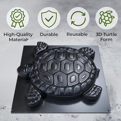 Turtle Stepping Stone Mold Garden Concrete Mold Cement Plastic ABS 2mm - Tortoise Mould for Cement - Paving DIY Turtle Garden Stone Path Form