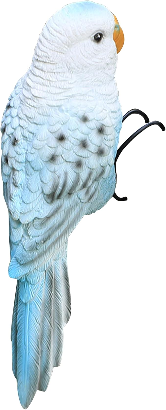 TAYASH Resin Parrot Flower Pot Hugger Decorations,Parrot Animal Sculpture Hanging Realistic Parrot Garden Ornament for Patio Yard Balcony Lawn Figurine Tree Decor (White)