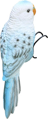 TAYASH Resin Parrot Flower Pot Hugger Decorations,Parrot Animal Sculpture Hanging Realistic Parrot Garden Ornament for Patio Yard Balcony Lawn Figurine Tree Decor (White)