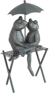 Frog Couple Statue-Resin Romantic Animal Figurine for Outdoor Lawn and Garden D?cor-Great for Flower Beds, Fairy Gardens, and More by Pure Garden