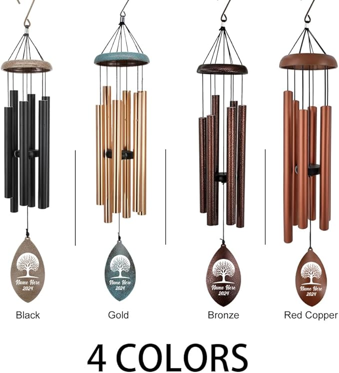 ASTARIN Personalized Happy Retirement Gift, Custom Name Retirement Wind Chimes for Women Men, 35" Large Deep Tone Wind Chime Retire Gifts for Teacher Co-Workers Friends Parents(Produced in USA)