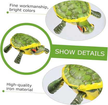 Metal Turtle Ornament Miniature Tortoise Figurine Garden Decoration Toy Iron Craft