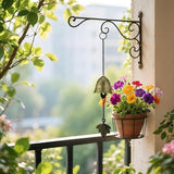 Japanese Wind Chime Lucky Small Wind Chimes for Outside Cast Iron Wind Bell Pendent Ornament for Bless Garden Backyard Balcony Home Decor(Bronze)