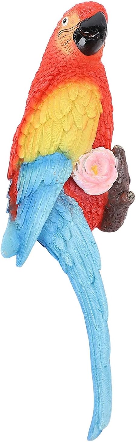 Pssopp Sculpture Ornament Decor,Bright Statues Outdoor Patio Garden Statues Statues Miniature Art Carved Small Animal Rustic Wildlife Decor for Garden (Red)