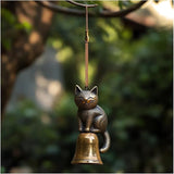 Cat Wind Chime 2025 New Unique Cat Garden Decor Outdoor Cat Statue Themed Gifts Wind Chimes for Cat Lovers Women Hanging Memorial Ornaments Windchimes Bell Outside Yard Home Porch Decorations (B1)